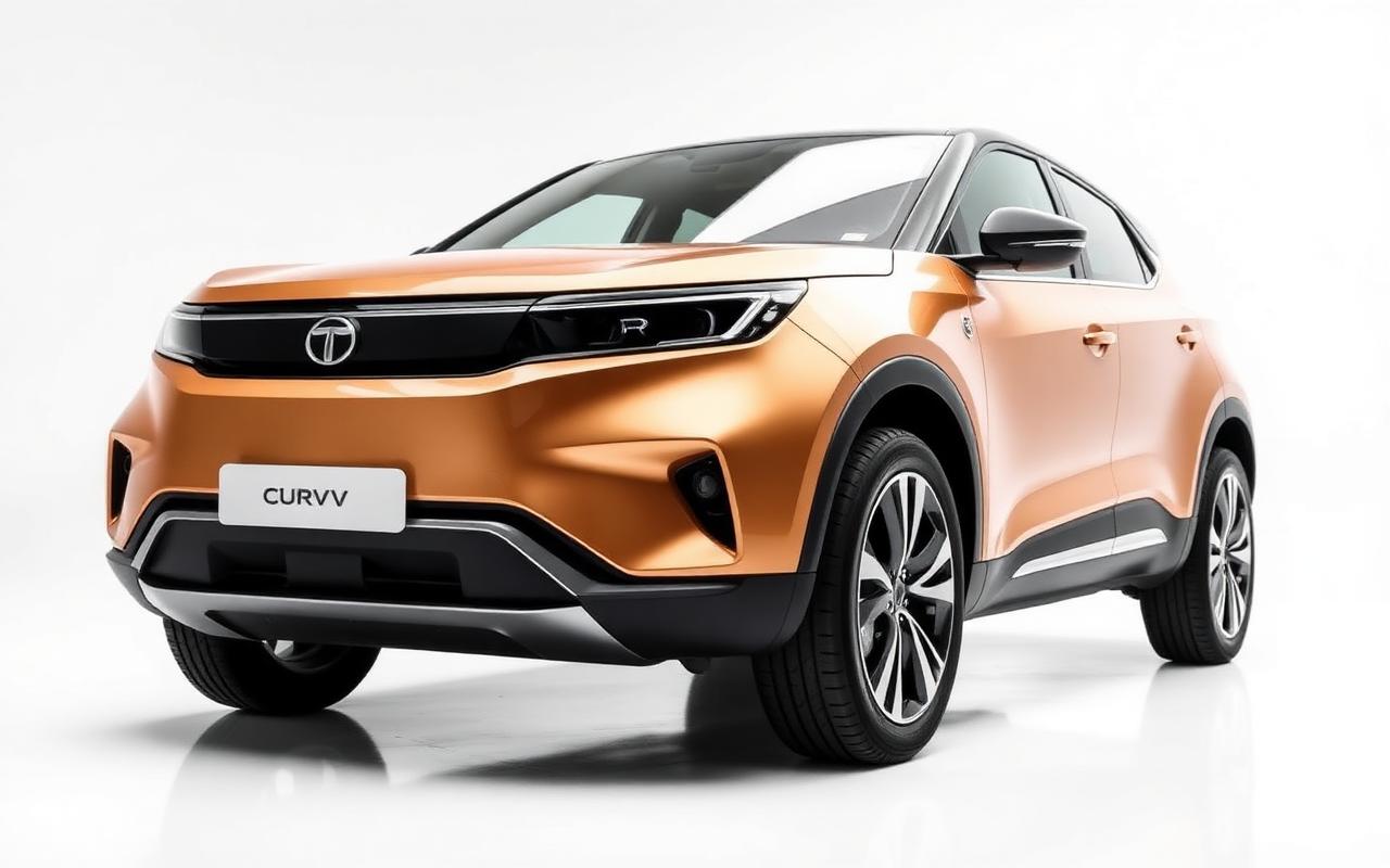 Tata Curvv EV — front three-quarter view